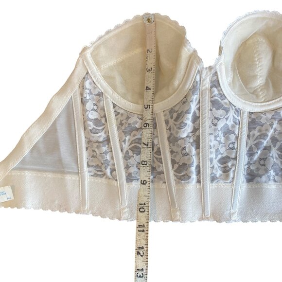 VTG Frederick's of Hollywood White Lace Strapless Corset Bra 34C #114K - Picture 10 of 13